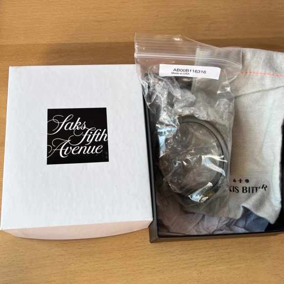 ALEXIS BITTAR GREEN GOLD STUDS WIDE BANGLE CUFF BRACELET BRAND NEW SAKS FIFTH AV - Picture 13 of 16